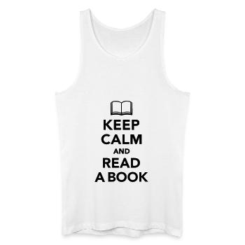 Lesen - Männer Bio Tank Top - Weiß - Vorne