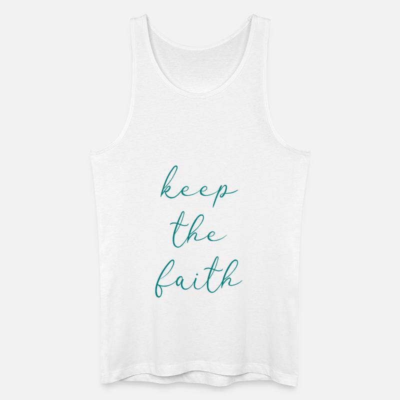 Behalte den Glauben - Männer Bio Tank Top - Weiß