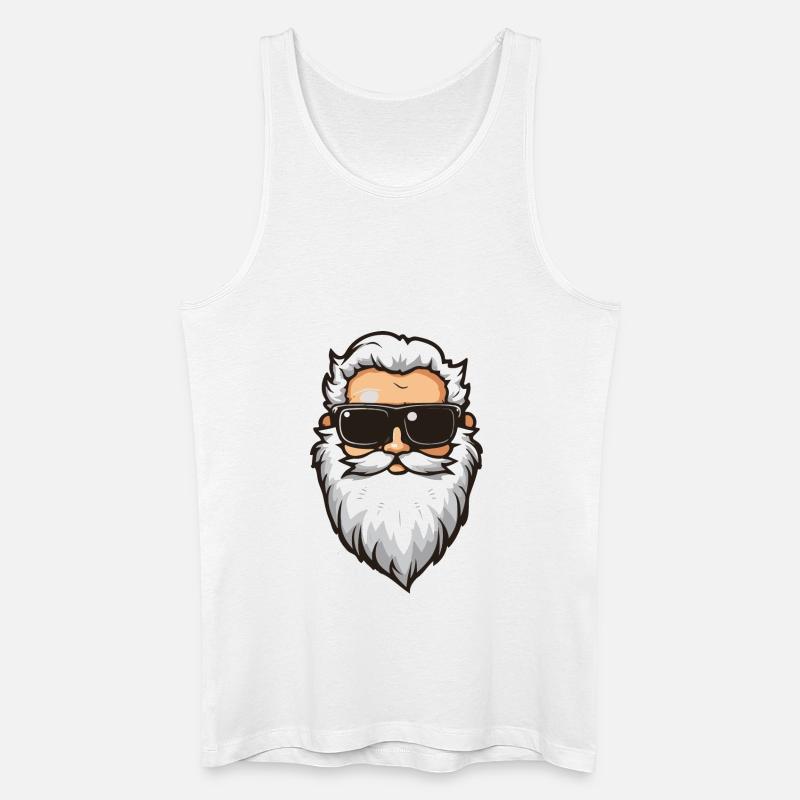 Weihnachtsmann cool comic - Männer Bio Tank Top - Weiß