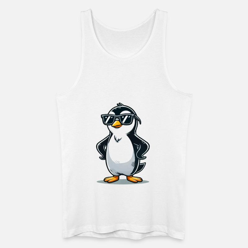 pinguin comic - Männer Bio Tank Top - Weiß