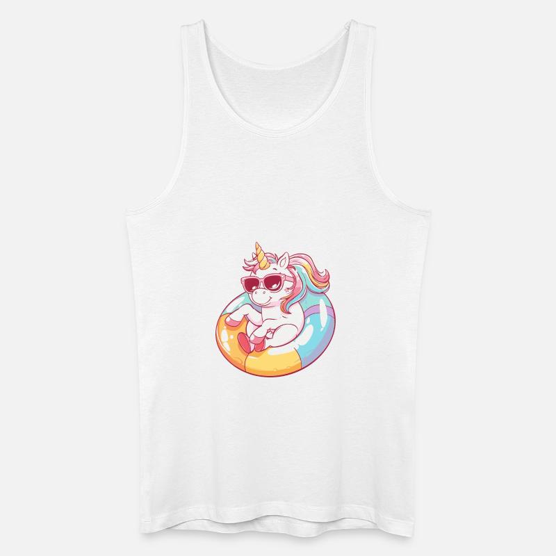 Einhorn Comic Cool - Männer Bio Tank Top - Weiß