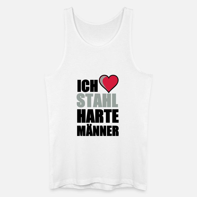 Stahlharte Männer Geschenk - Männer Bio Tank Top - Weiß
