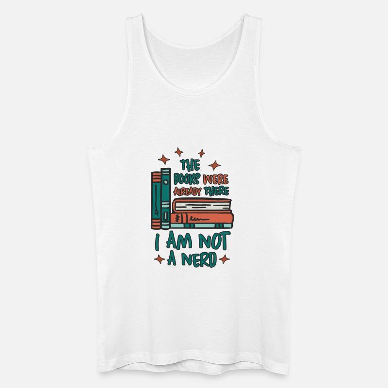 Bücher Wurm - Männer Bio Tank Top - Weiß