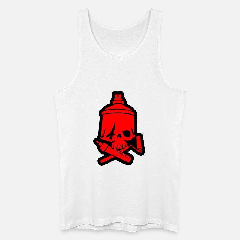 SkullCan Cano - Männer Bio Tank Top - Weiß