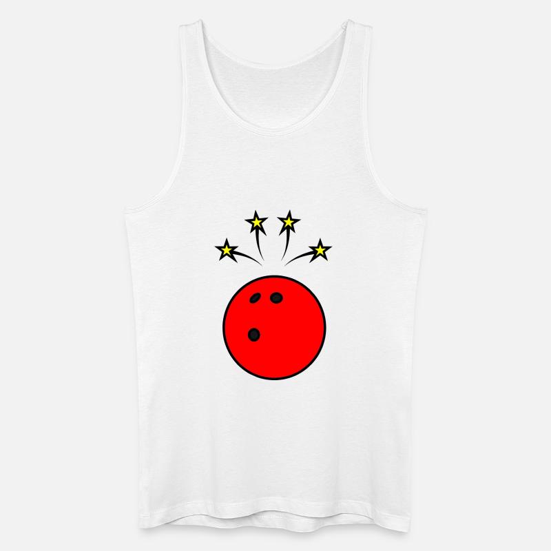 Bowling mit Wunderkerzen - Männer Bio Tank Top - Weiß