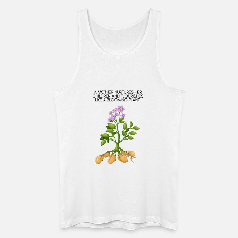 Wachsender Baum Motiv - Männer Bio Tank Top - Weiß