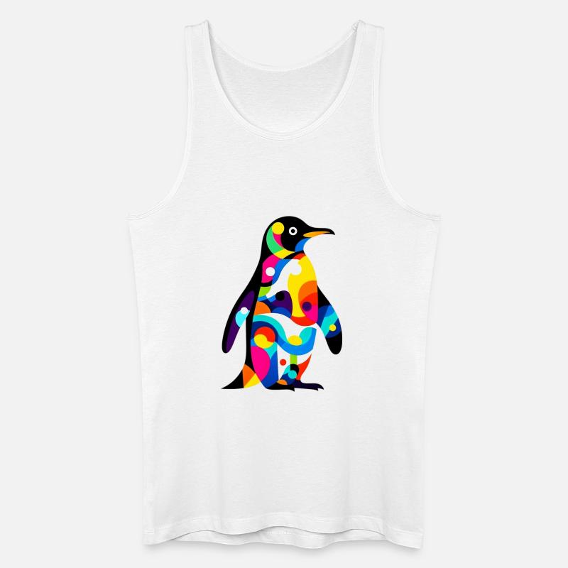 Pinguin - Männer Bio Tank Top - Weiß