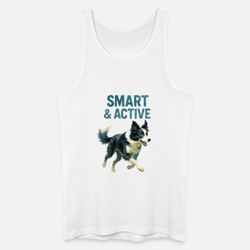 Border Collie Hund - Männer Bio Tank Top - Weiß