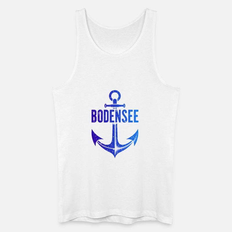 Anker Bodensee Urlaub Schiff - Männer Bio Tank Top - Weiß