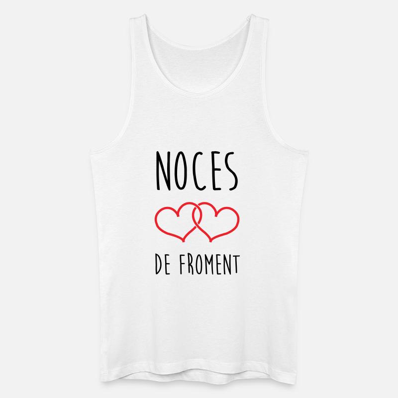 Weizenhochzeit 3 Jahre Ehe - Männer Bio Tank Top - Weiß