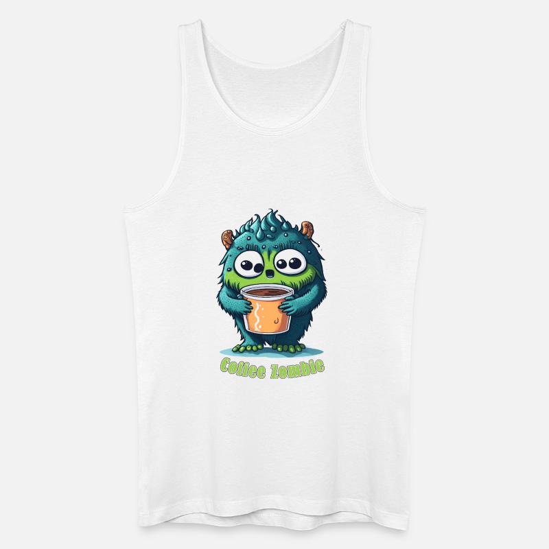 Kaffeemonster  - Koffein Zombie - Morgenmuffel - Männer Bio Tank Top - Weiß