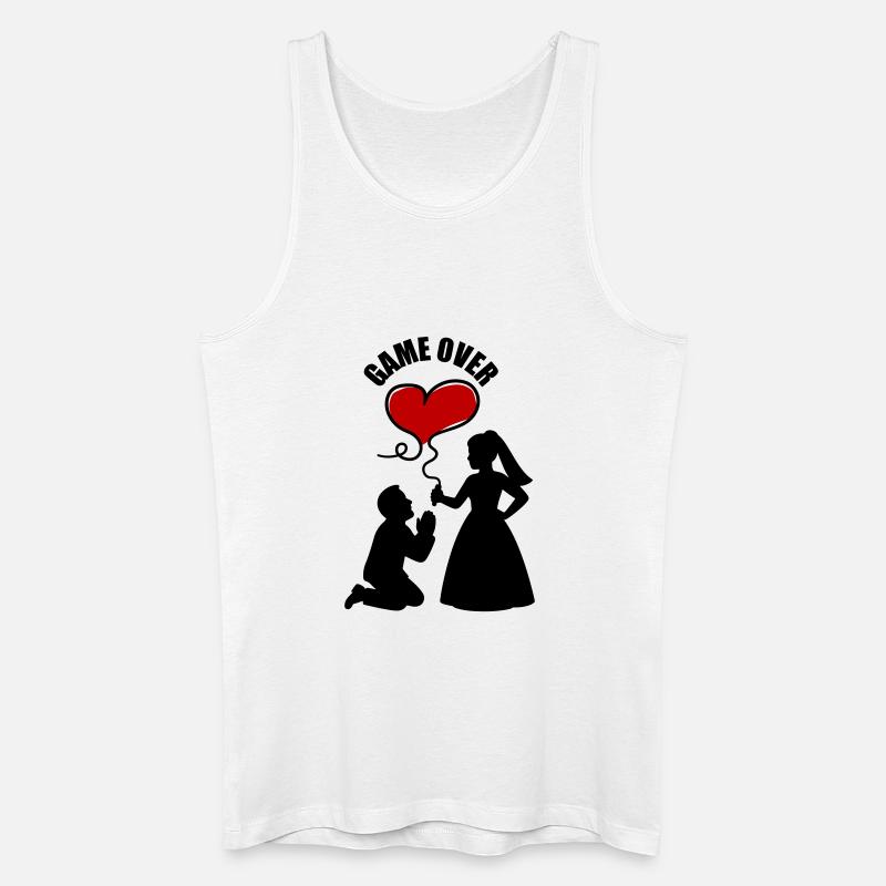 Brautpaar Ehepaar Hochzeit - Männer Bio Tank Top - Weiß
