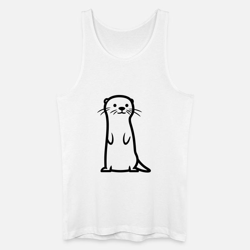 loutre - Débardeur bio Homme - blanc