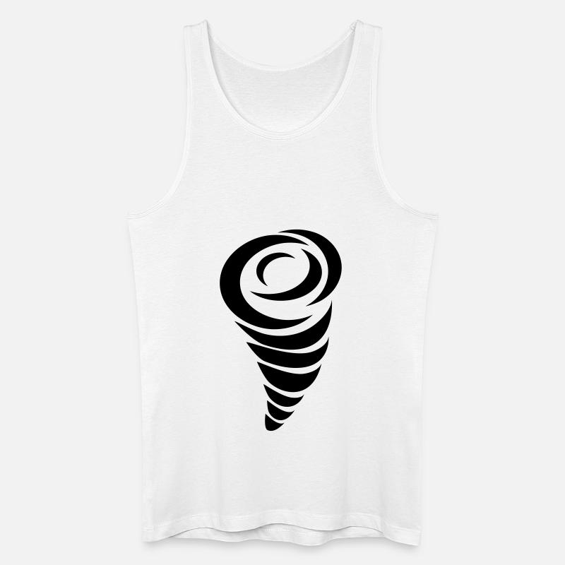 Wirbelsturm - Männer Bio Tank Top - Weiß