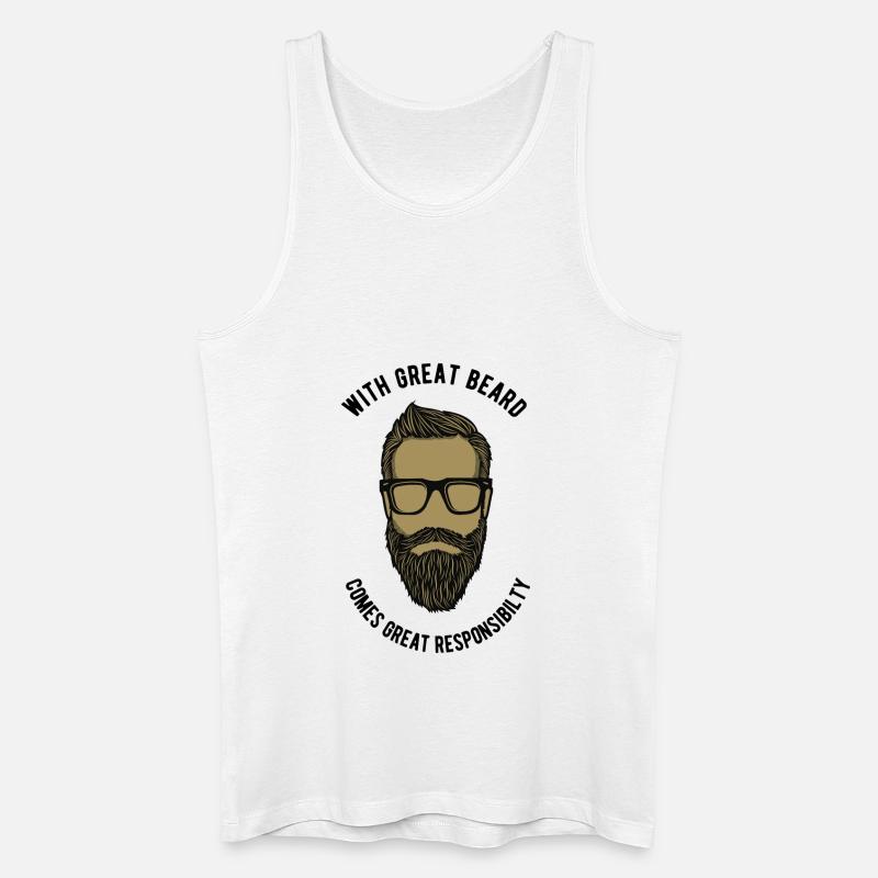 Bart - Männer Bio Tank Top - Weiß