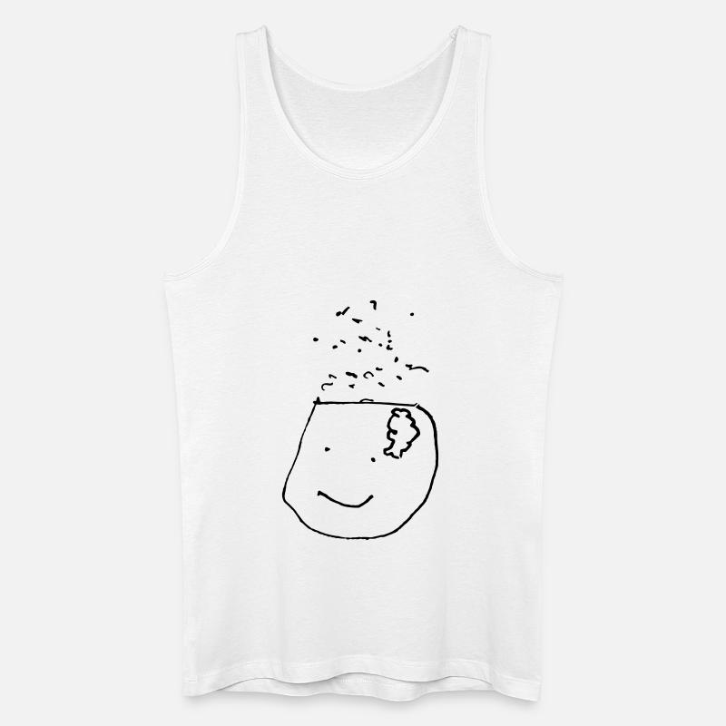 brain - Männer Bio Tank Top - Weiß