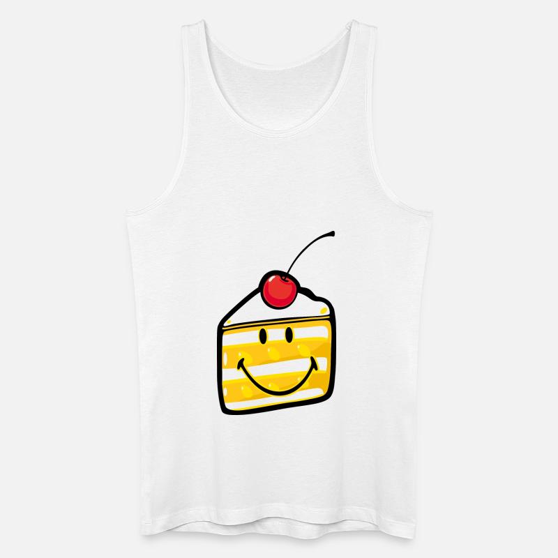 Smiley Cake - Ekologisk tanktopp herr - vit