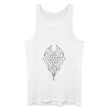 tribal_01 - Männer Bio Tank Top - Weiß - Vorne