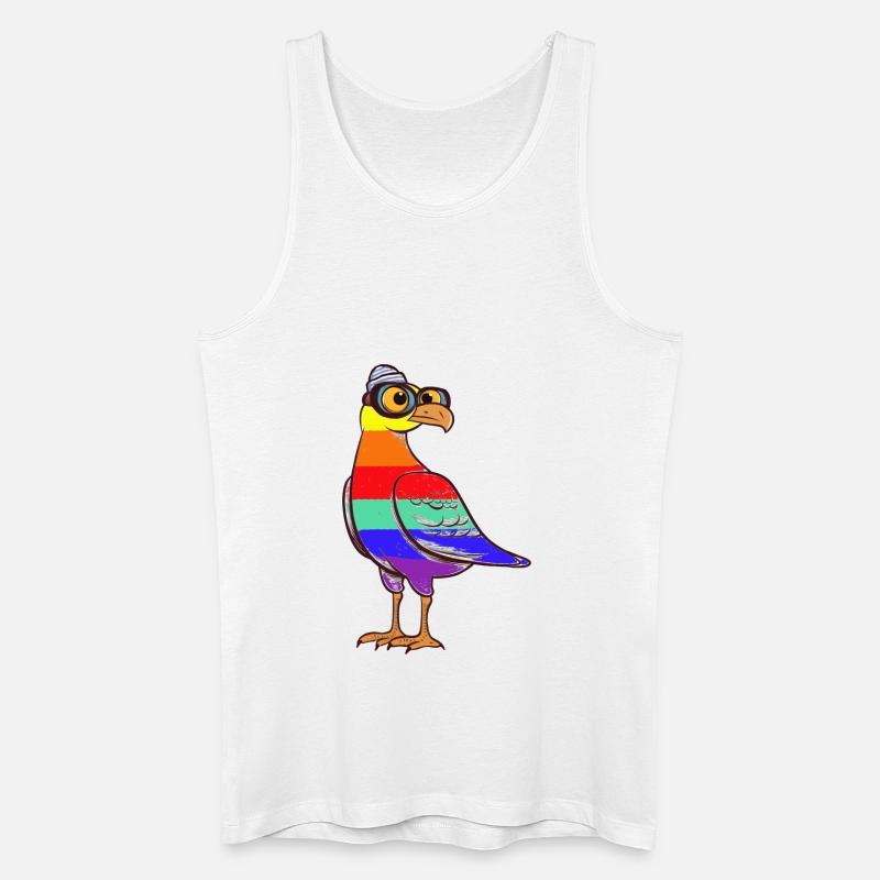 LGBT Regenbogen Möwe Möwen maritim - Männer Bio Tank Top - Weiß