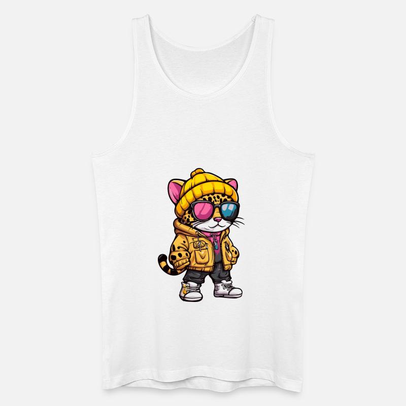 Leopard Winter - Männer Bio Tank Top - Weiß