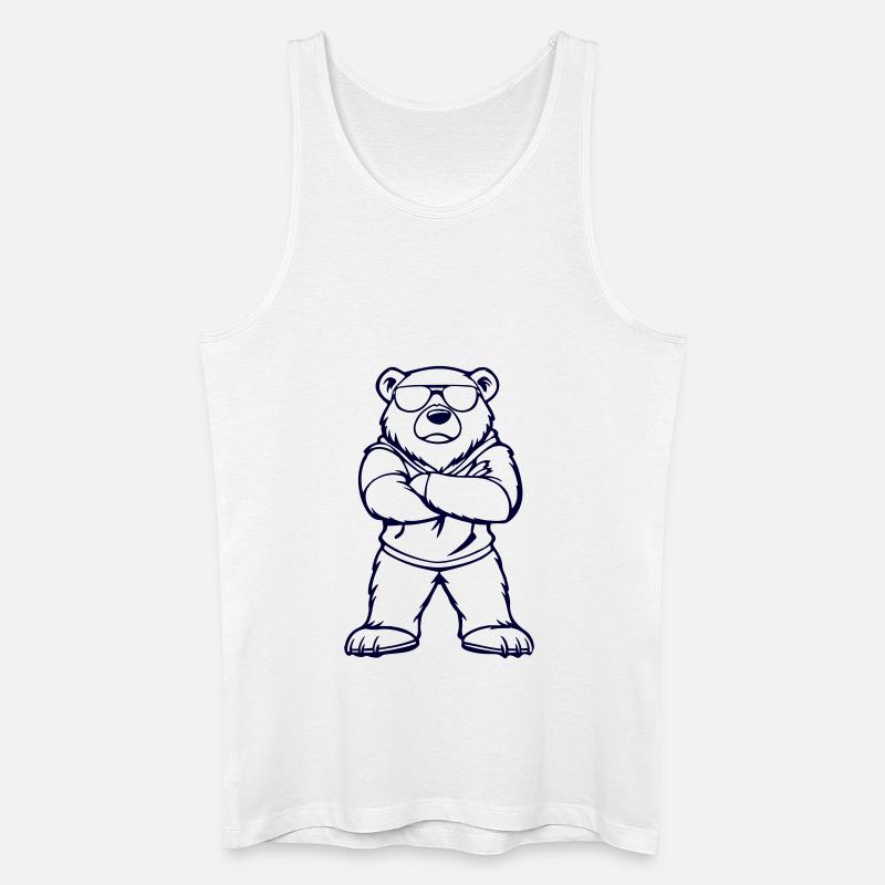 eisbär comic cool - Männer Bio Tank Top - Weiß
