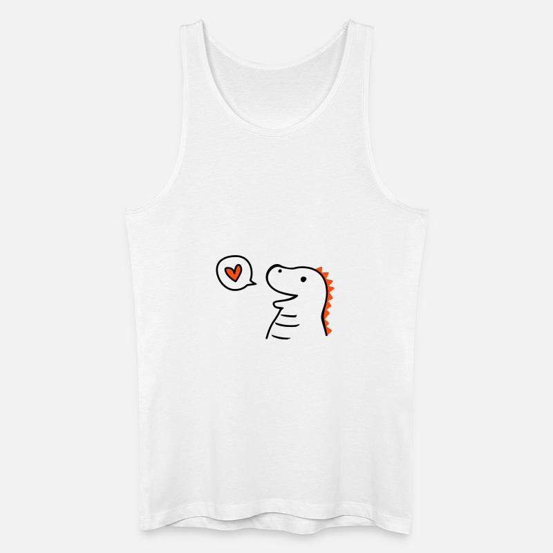 Cute Dino - Männer Bio Tank Top - Weiß