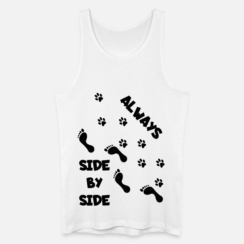 Seite an Seite mit Hund * - Männer Bio Tank Top - Weiß
