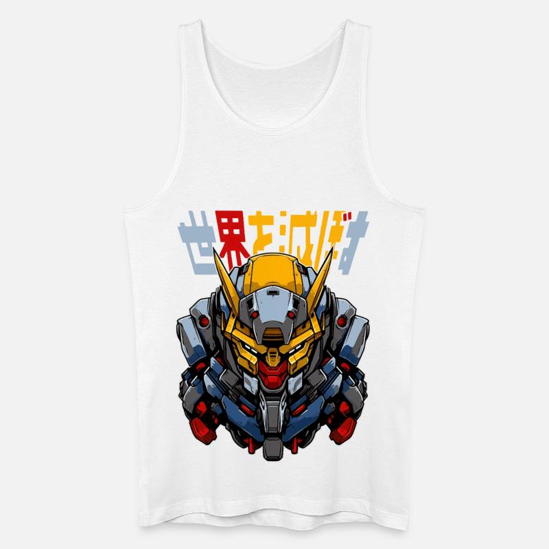 Anime Roboter! - Männer Bio Tank Top - Weiß