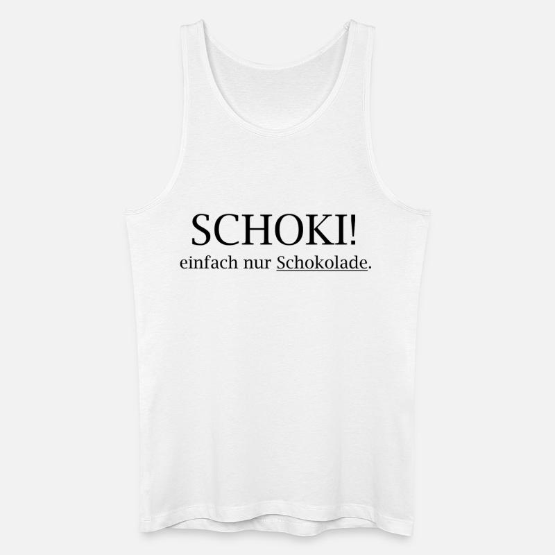 SCHOKI! Einfach Nur Schokolade - Männer Bio Tank Top - Weiß