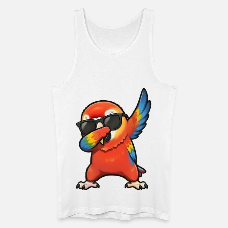 Dabbing Ara - Männer Bio Tank Top - Weiß