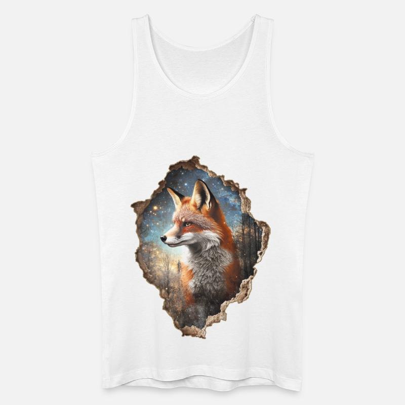 Fuchs - Männer Bio Tank Top - Weiß