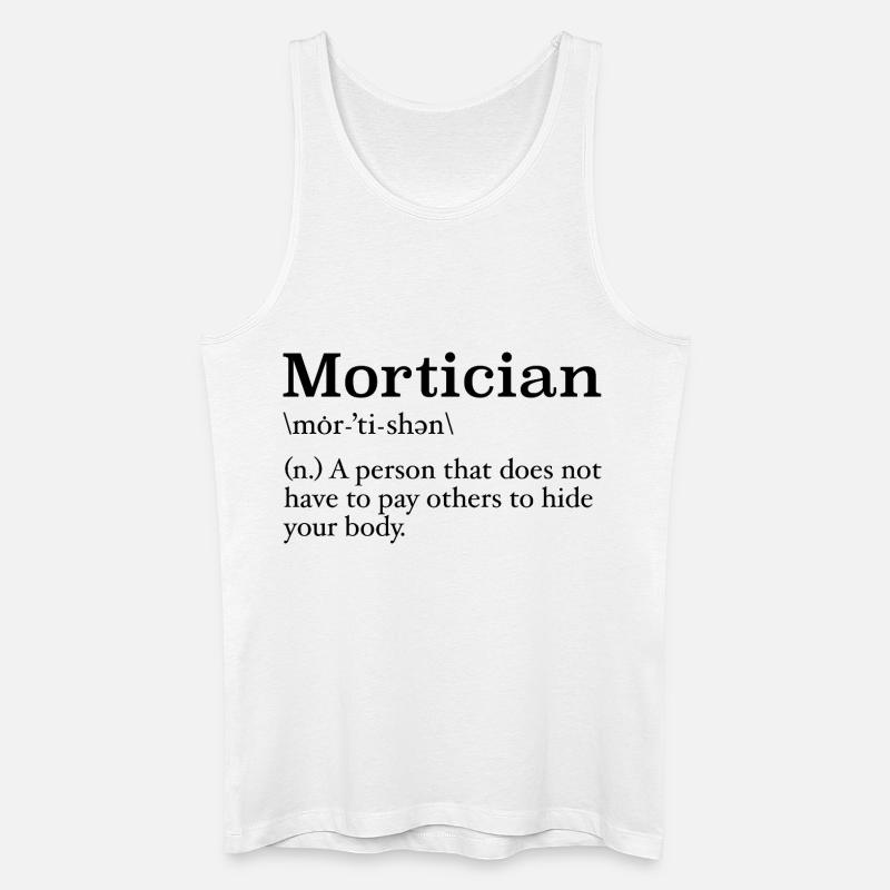 Bestatter Definition Studentin der Leichenkunde - Männer Bio Tank Top - Weiß