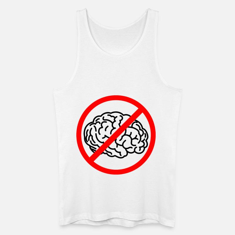 dum og dum - ingen hjerne - ingen hjerne - Økologisk tanktop til mænd - hvid