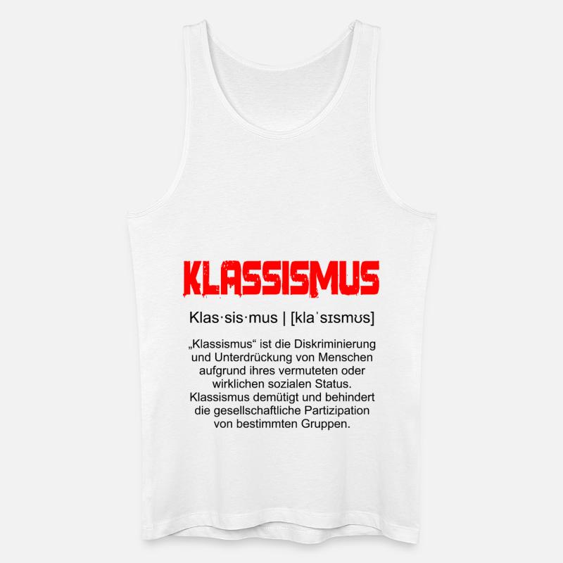 Eine Definition - Klassismus - Männer Bio Tank Top - Weiß