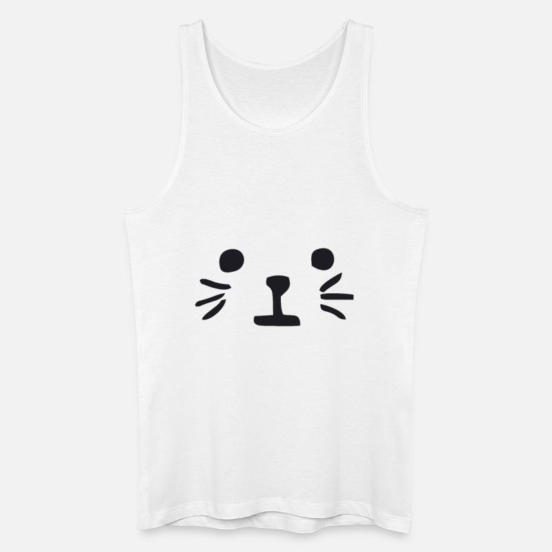 Katze - Männer Bio Tank Top - Weiß