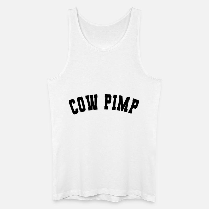 Kuh Zuhälter Bauer - Männer Bio Tank Top - Weiß