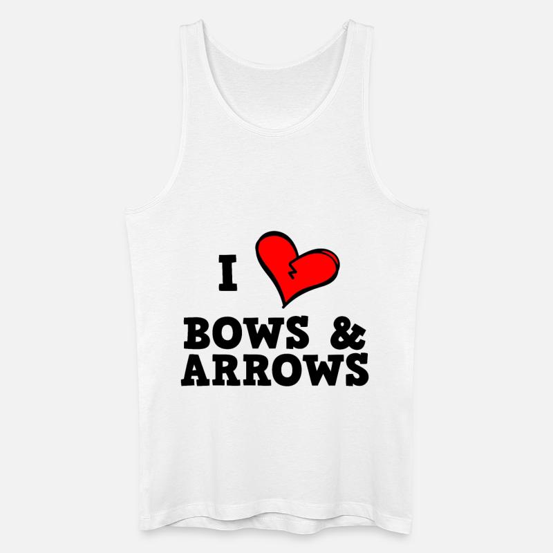 Ich liebe Pfeil und Bogen - Männer Bio Tank Top - Weiß