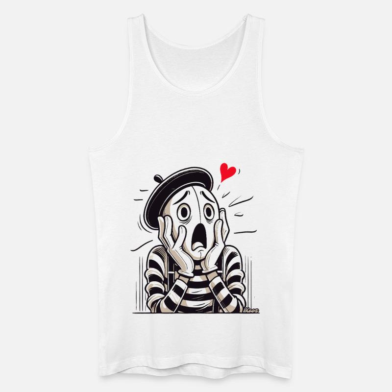 Dramatischer Pantomime – Liebe oder Verzweiflung? - Männer Bio Tank Top - Weiß