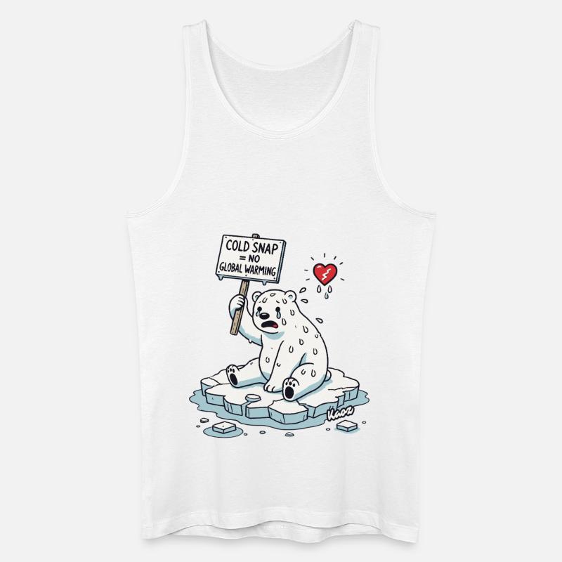 Schwitzender Eisbär Klimawandel Protest - Männer Bio Tank Top - Weiß