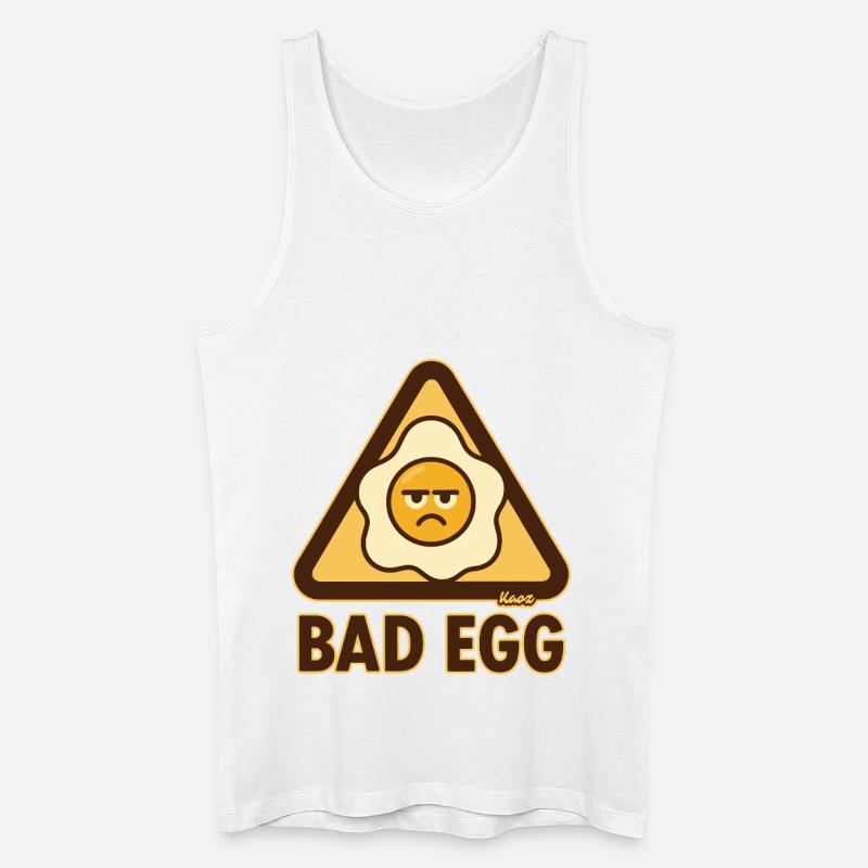 Schlechtes Ei mit mieser Laune - Männer Bio Tank Top - Weiß
