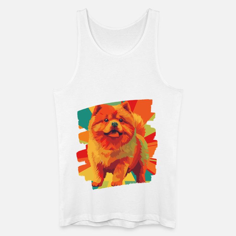 Chow Chow - Männer Bio Tank Top - Weiß