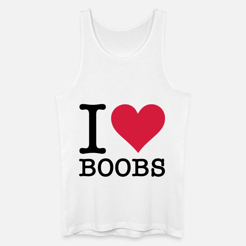 Ich liebe Titten - Männer Bio Tank Top - Weiß