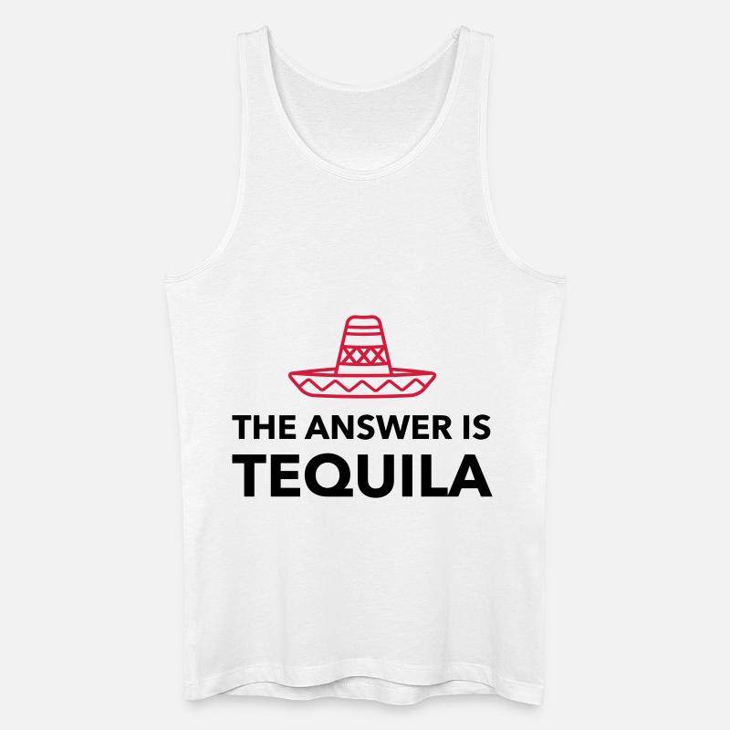 Die Antwort ist Tequila - Männer Bio Tank Top - Weiß