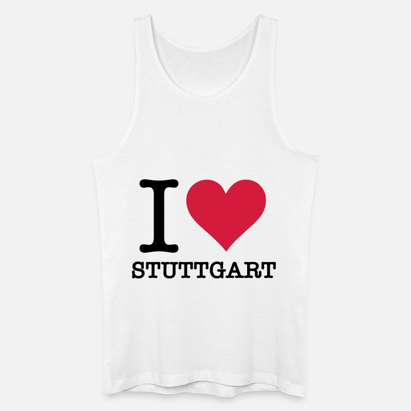 Ich liebe Stuttgart - Männer Bio Tank Top - Weiß