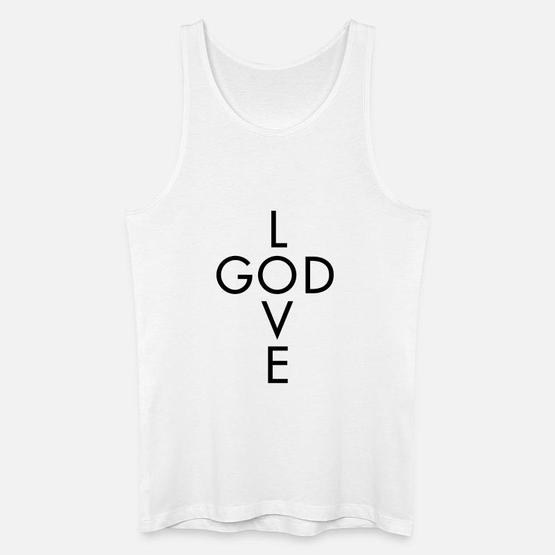 Liebe Gott - Männer Bio Tank Top - Weiß