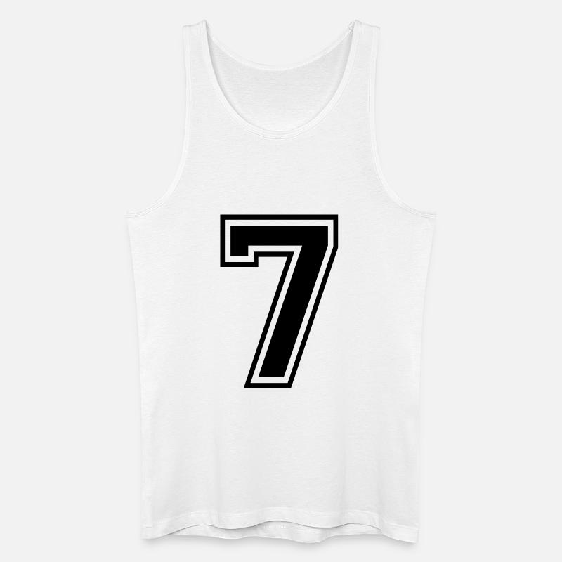 7 - Männer Bio Tank Top - Weiß
