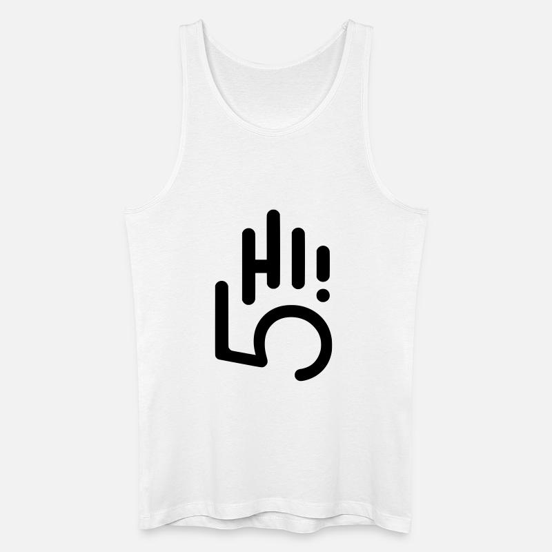 HI5 hi five - Männer Bio Tank Top - Weiß