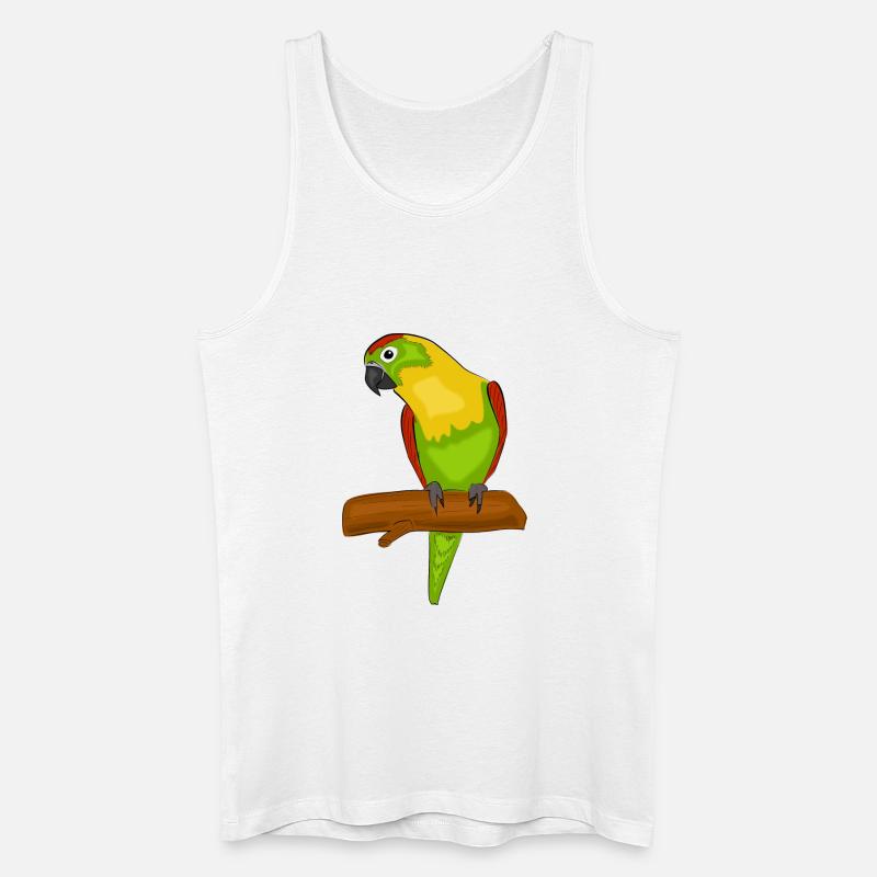 Papagei Vogel Exotisch Bunt - Männer Bio Tank Top - Weiß