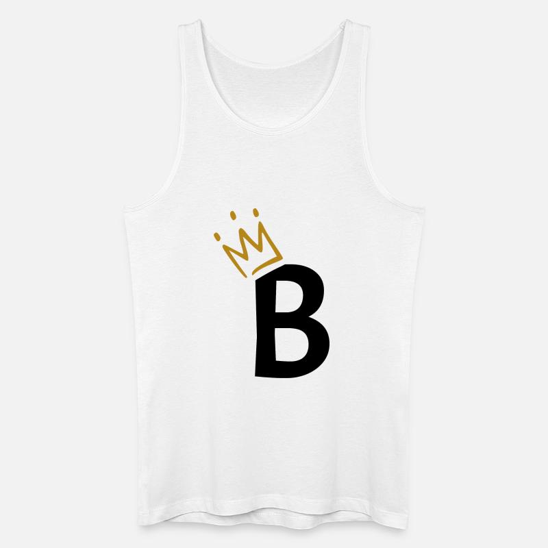 Buchstabe B - Anfangsbuchstabe B - Männer Bio Tank Top - Weiß