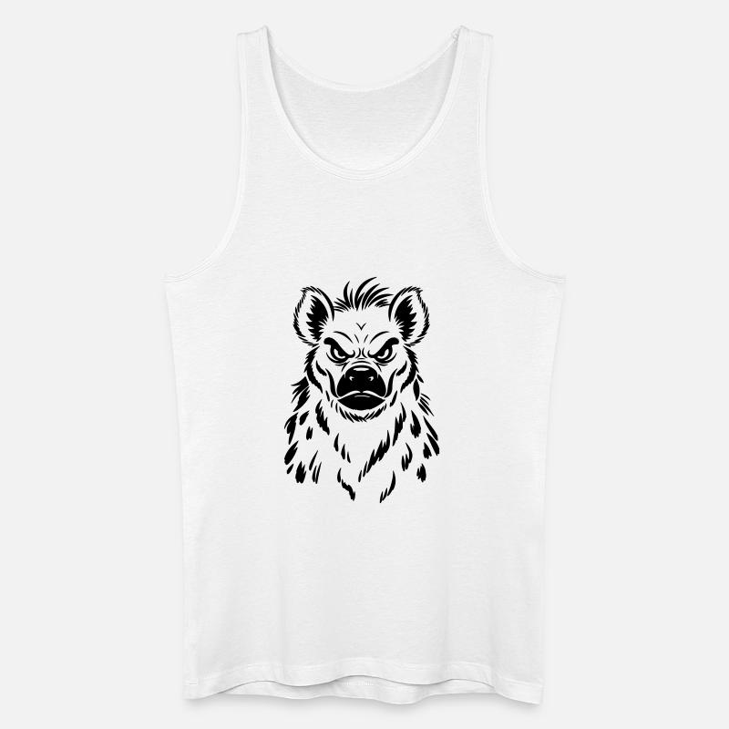 Hyäne - Männer Bio Tank Top - Weiß